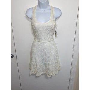 JESSICA SIMPSON BEIGE LACE DRESS MEDIUM